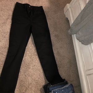 High waisted black jeans